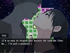 In the nympho village, the cute student Tamami dives into muff diving with the group.