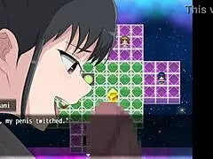 In the nympho village, the cute student Tamami dives into muff diving with the group.