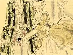 Vintage erotic illustration comes to life in retro anime style