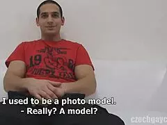 In this Czech gay casting, Jirka 3486 sucks cock hardcore