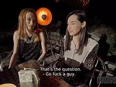 Cuckold watches friend fuck his girlfriend with redhead tits