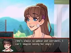 harem in another world harem hentai game ep 1 seducing hot redhead popular girl