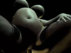 Curvy milf with big tits relentlessly humps a plastic dildo.