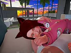 Sexy Brazilian model strips lingerie, big tits.