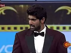 Feeling the huge boobs and nipples of Lakshmi Manchu.