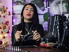 leather fetish asmr by dominafire featuring gloves and intense sessions 😈