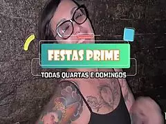 Tattooed hottie Barbara Lioness with well-endowed DJ Jump at Festaprime