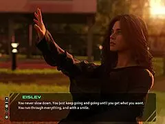 Stunning Brunette Discusses Old Days In Taboo Hentai Game