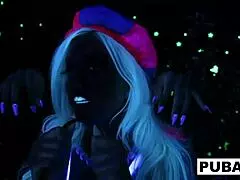 Two Hot Blondes Share Halloween Scare