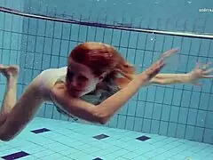 European Babe Nastya's Tight Pussy by Pool