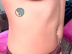 Luna Luxe On The Couch Playing With Her Pink Vibrator