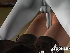 Babe 3D gros seins courts cheveux rencontre alien extérieur