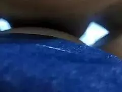 Thai student couple in intimate moment with shaved brunette