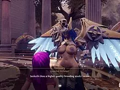 I love eating the emissary's shaved pussy in this hot hentai gangbang episode 5