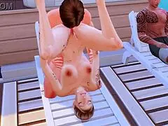 Stepson Assfucks Stepmom Watched by Stepfather