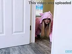 curious little stepsis lulu chu gets bent over by michael swayze!!