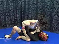 Femdom Stacy Bloom Overpowers Sparring Partner, Lets Him Sniff During Passionate Facesitting