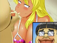 Minulla oli niin hyvä tuuri tuon blondi milfin kanssa hentai animessa.