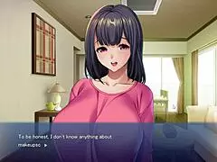 having sex with your colleague in this hentai game part 1