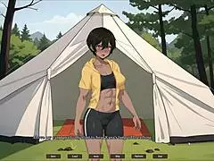 tomboy sex in forest hentai game ep 1 outdoor blowjob while hiking with my gf 😏