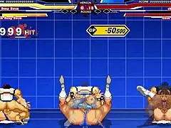 Chun-li in 6p anime sex with cartoon cumshot hentai action.