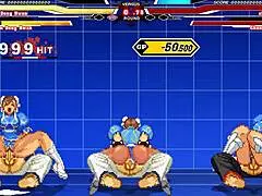 Chun-li in 6p anime sex with cartoon cumshot hentai action.