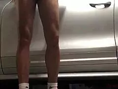 Gym VOYEUR SPYING on GAY cock action in the garage