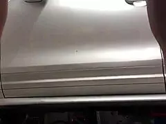 Gym VOYEUR SPYING on GAY cock action in the garage