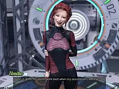 Asian Milf Scientist Stranded in Space Showcases Her Project in 3D