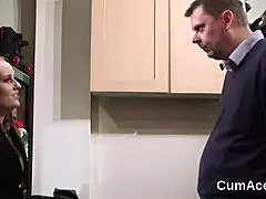 Nasty Honey Devours Cumshot on Face