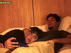 Watching a movie with my stepsister, I couldn't resist her mouth on my cock! 😈