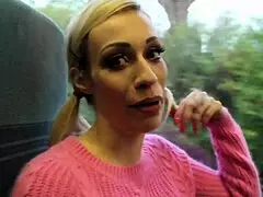 Girl boldly pisses in her jeans outdoors, forcing public crowd to watch her flashing exhibition.