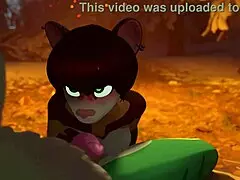 Furry Anime Babe Sucking Dick in 3D Cum