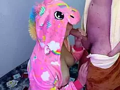 Fucking A Slutty Unicorn Who Sucks Me Off Until I Cum On Her Tits