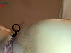 close-up on valentina chili using toy penis