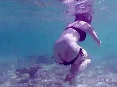 German Teen Veronikavonk Feels Thrill Flashing Big Boobs On Beach