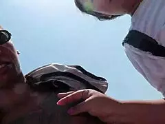 Cute Sexy Latina Spots Me on Beach Then Quickly Goes for Intense Cum-Filled Action in Public