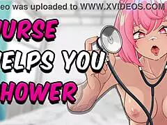 Asmr Nurse Cleans Your Cock In The Shower