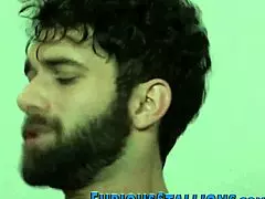 this gay hunk is fingering his muscular ass while giving a rimjob and blowjob.