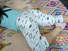 i saw her panties whil they fucked her ass and she swallowed the cock