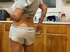 Anna Maria Mature Latina Dances and Washes Dishes with Big Tits