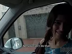 Latina Wife Gets Clothes Ripped In Road Trip Fuck While Husband Watches.