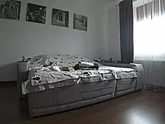 Friend visits wife on couch