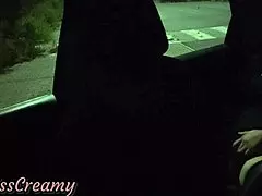 French Wife Squirts And Fucks Voyeur In Public Parking, Caught By Strangers