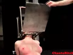 Domina punishing her submissive sub in bdsm session