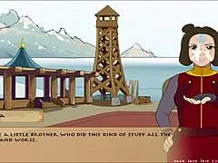 Busty Korra gives intense handjob in Four Element Trainer Book 5