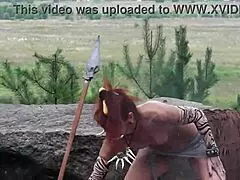 Mature outdoor fun in stone age style