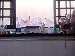 Washing Dishes in Panties at Father-in-Law's House