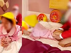 Santa creampies small pussy on Christmas.