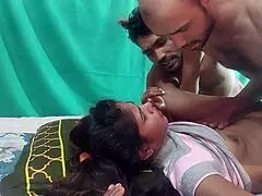 Bengali Teen Threesome with Big Cocks on Camera